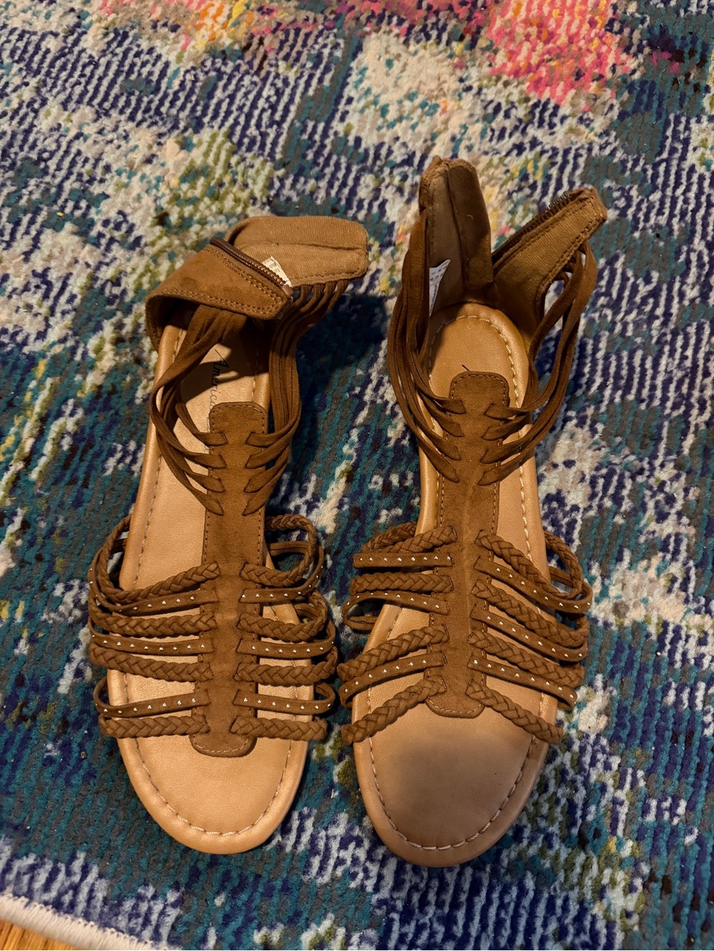 American Eagle Outfitters Brown Braided Gladiator Sandals